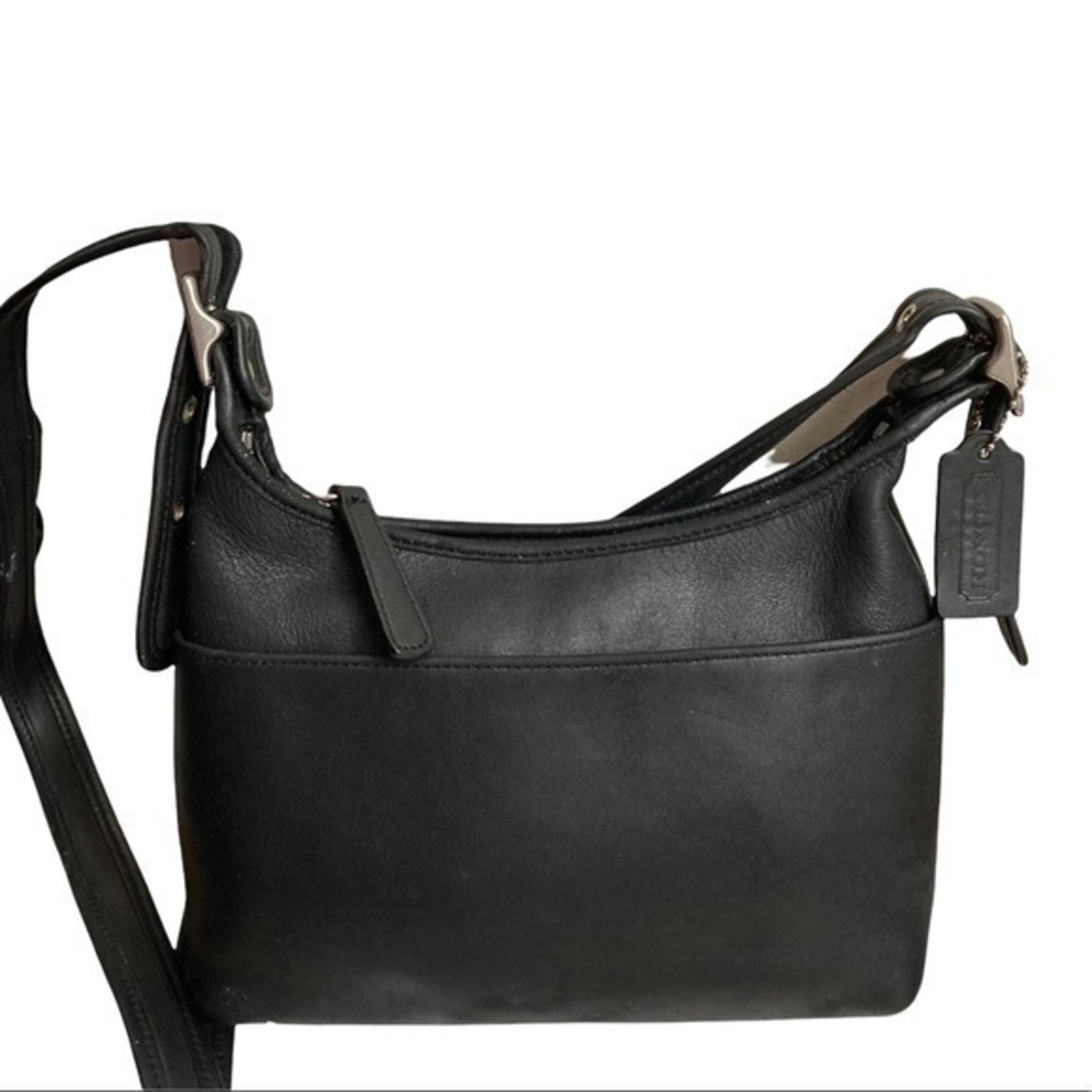 Coach vintage reissue Legacy Pocket Hobo, Black Leather, Style 9136